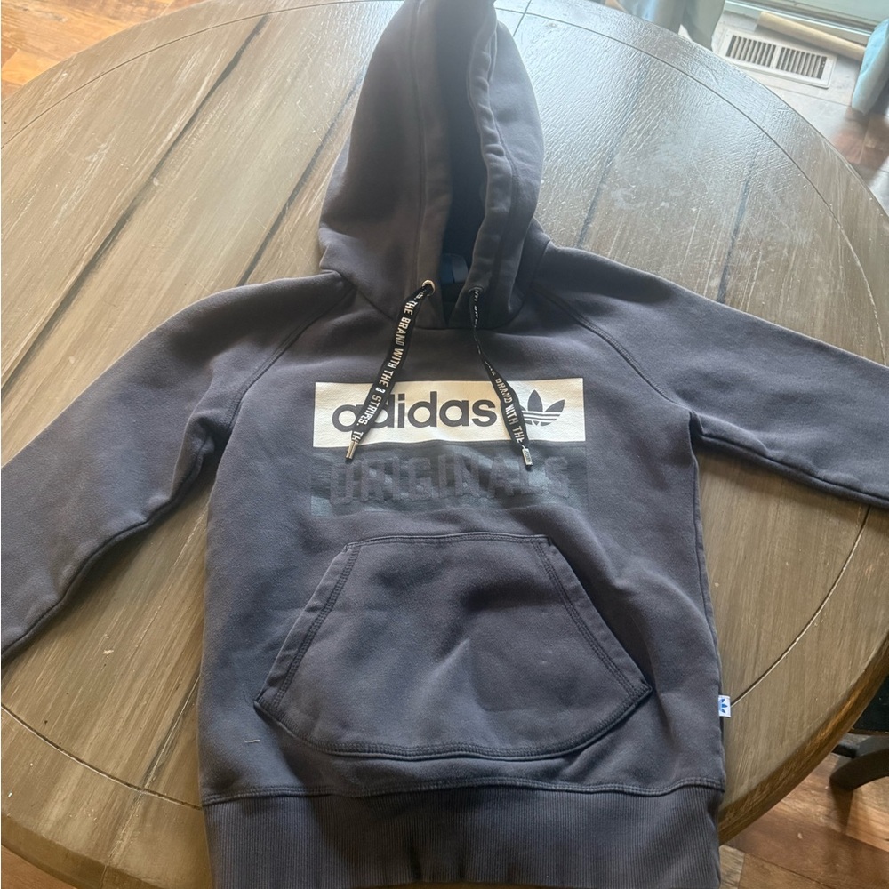 Adidas Kids Black Hoodie with Logo